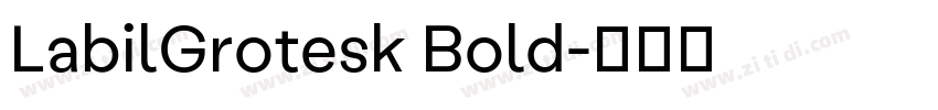 LabilGrotesk Bold字体转换